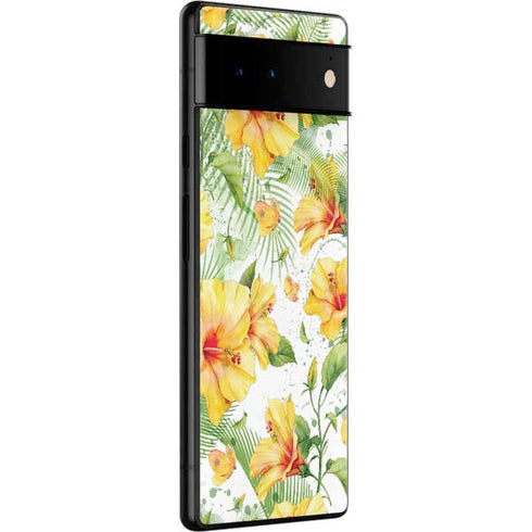 Yellow Hibiscus Google Pixel 6 Skin